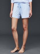 Gap Women Modal Mix And Match Shorts - Slim Stripe Air Blue
