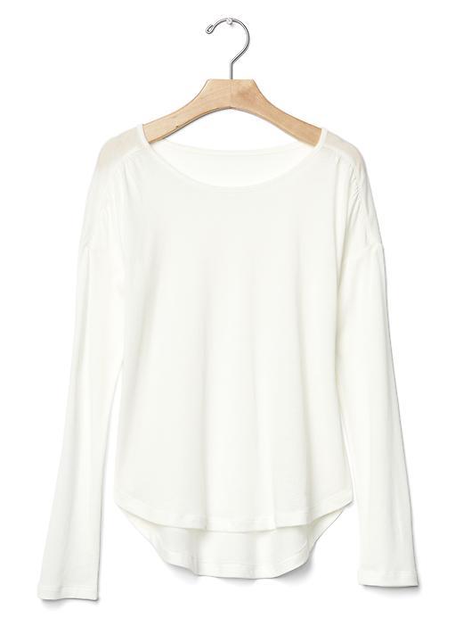 Gap Shirred Hi Lo Tee - New Off White