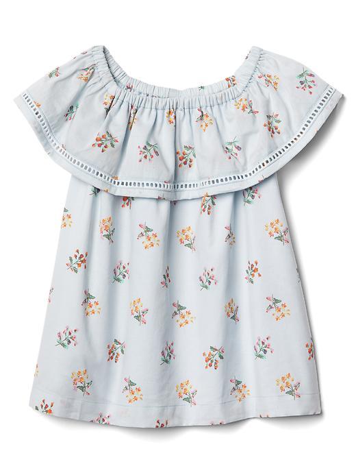 Gap Ladder Lace Ruffle Top - Ditsy Print