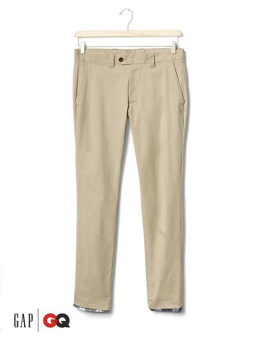 Gap Men X Gq Michael Bastian Slim Fit Flannel Lined Khakis - Oak