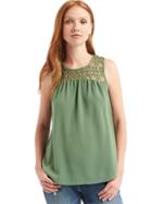 Gap Women Crocket Yoke Tank - Twig