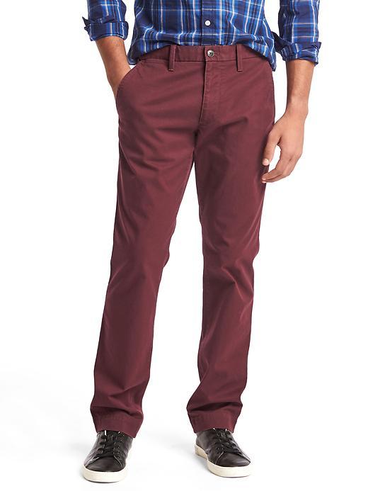 Gap Men Stretch Slim Fit Chinos - Pinot Noir