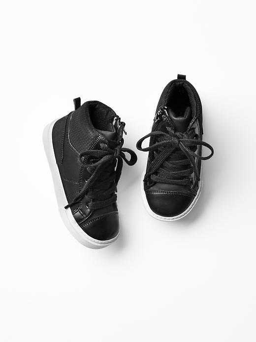 Gap Perforated Hi Top Sneakers - True Black