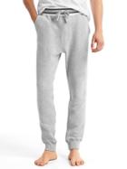Gap Men Textured Terry Sweats - Light Heather Gray