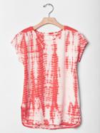 Gap Tie Dye Drapey Tee - Pure Red