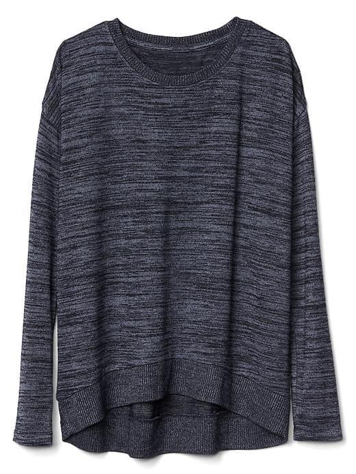 Gap Women Softspun Knit Hi Lo Top - Dark Night