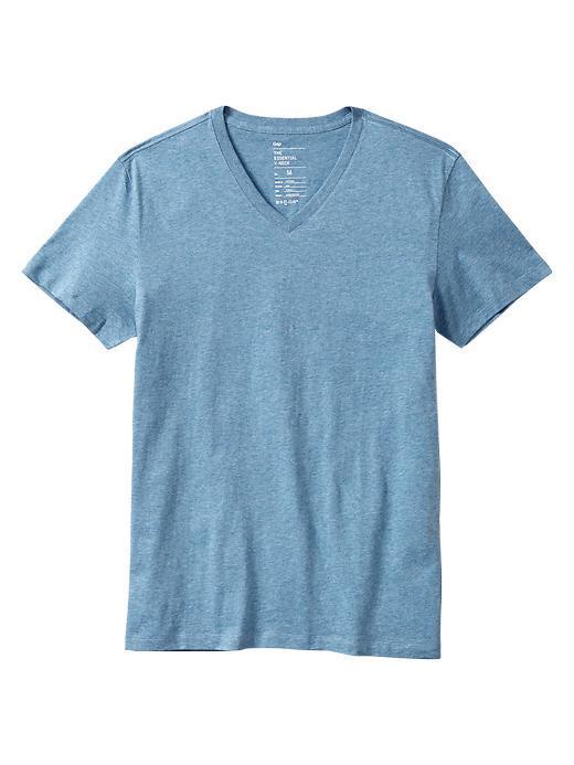 Gap Essential V Neck T - Light Heather Blue