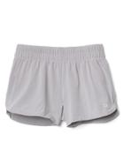 Gap Women Gsprint Stripe Shorts - White & Grey