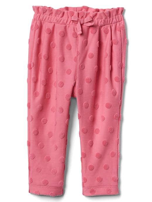 Gap Jacquard Dot Pants - Pixie Dust Pink