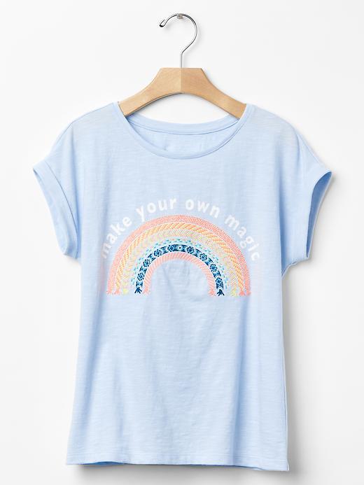 Gap Graphic Jersey Tee - Bicoastal Blue