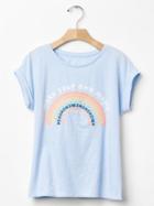 Gap Graphic Jersey Tee - Bicoastal Blue