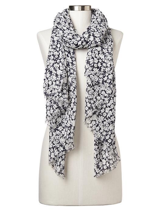 Gap Women Bloom Floral Scarf - True Indigo