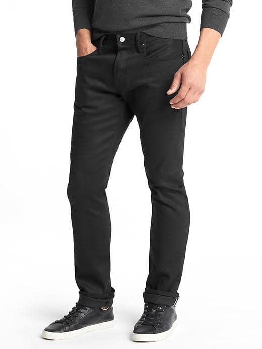 Gap Men Selvedge Slim Fit Jeans - Black