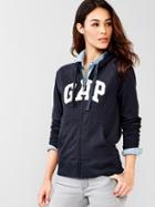 Gap Women Classic Logo Zip Hoodie - New Classic Navy