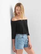 Gap Women Drapey Off Shoulder Modal Top - True Black