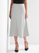 Gap Women Fleece Flare Midi Skirt - Heather Grey