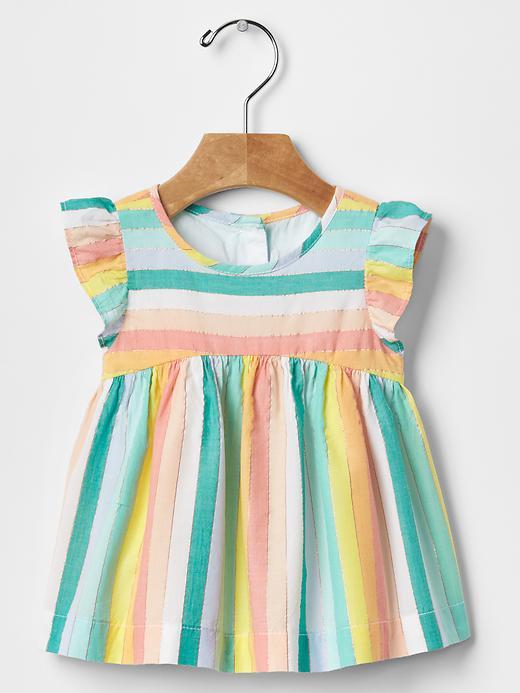 Gap Pastel Stripe Flutter Top - Rainbow Stripe