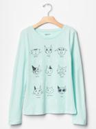 Gap Glitter Graphic Tee - Azul