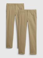 Kids Uniform Lived-in Khakis With Washwell (2-pack)