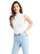 Gap Women The Archive Re Issue Mockneck Tank - White