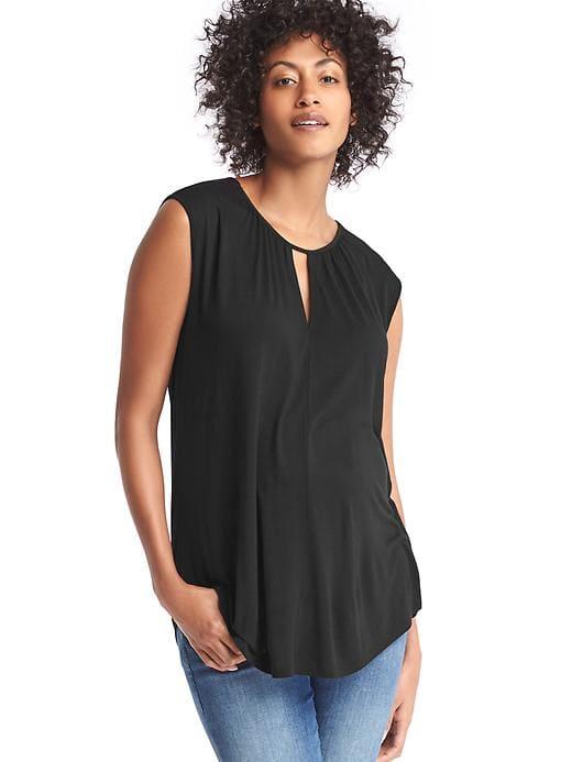 Gap Keyhole Hi Lo Tee - True Black
