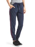 Gap Women Studio Stripe Panel Joggers - True Indigo