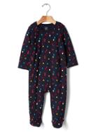 Gap Bright Triangles Filled Footed One Piece - Dark Night