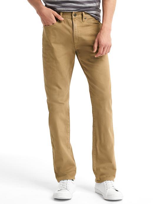 Gap Men Stretch 1969 Broken Twill Slim Fit Jeans - Khaki