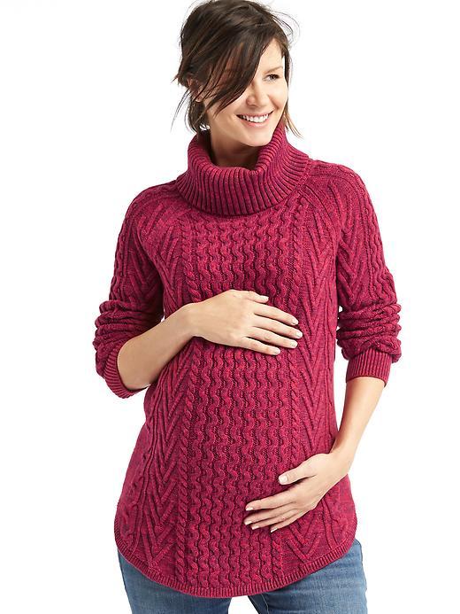 Gap Cable Knit Turtleneck Sweater - Red