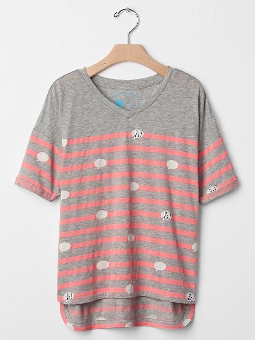 Gap Gapkids X Ed Hi Lo Tee - Pink Flamingo