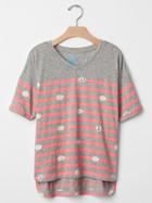 Gap Gapkids X Ed Hi Lo Tee - Pink Flamingo