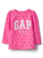 Gap Embellished Logo Shirred Top - Pixie Dust Pink