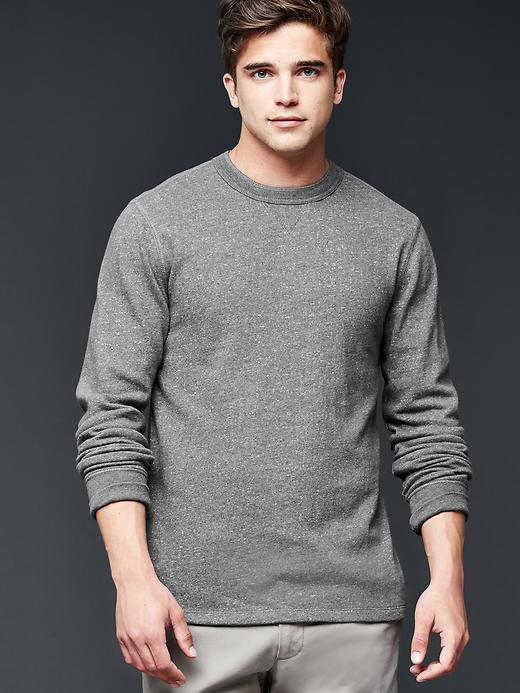 Gap Men Speckled Slub Knit T Shirt - Charcoal