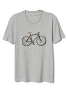 Gap Women Bike Graphic Tee - New Heather Grey