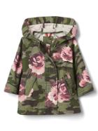 Gap Floral Camo Parka Poncho - Camo Print