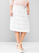 Gap Women Eyelet Full Skirt - White