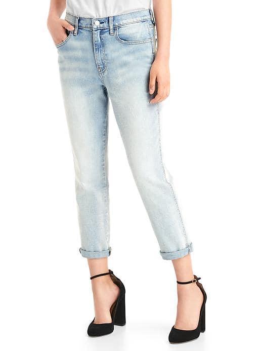 Gap Women Super High Rise Best Girlfriend Crop Jeans - Light Indigo