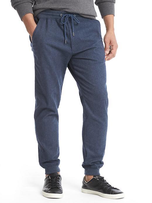 Gap Men Herringbone Joggers - Navy Heather