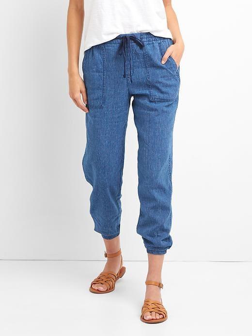 Gap Stripe Utility Joggers - Indigo Stripe