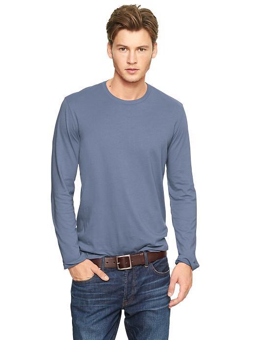 Gap The Essential Long Sleeve Crewneck T - Bainbridge Blue