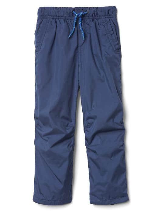 Gap Women Jersey Lined Trek Pants - Blue Track