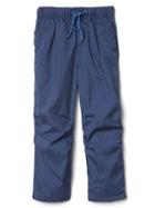 Gap Women Jersey Lined Trek Pants - Blue Track