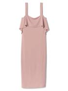 Gap Women Softspun Ruffle Midi Dress - Willow Pink