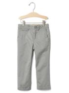 Gap Solid Stretch Khakis - Grey