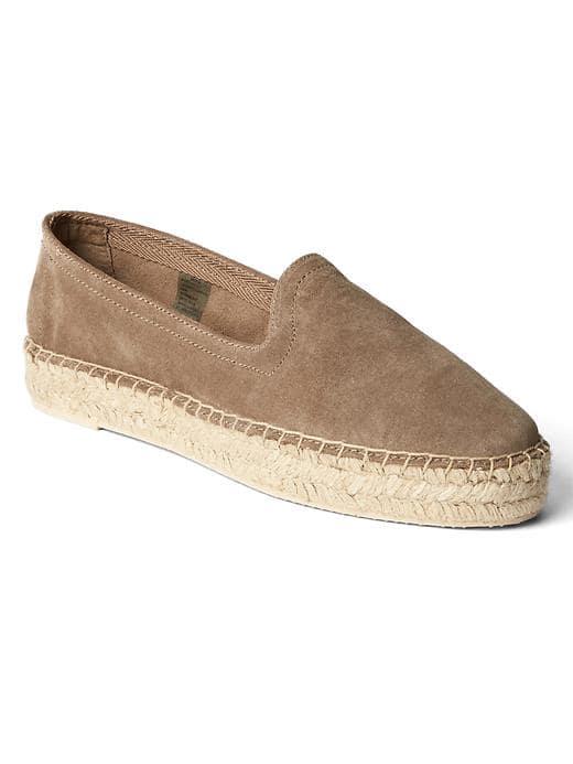 Gap Women Leather Loafer Espadrilles - Oak
