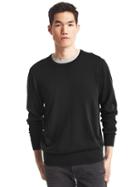 Gap Men Merino Wool Crew Sweater - Black