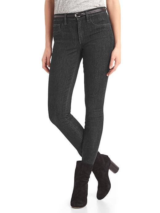 Gap Women High Stretch 1969 Legging Jeans - Black Denim