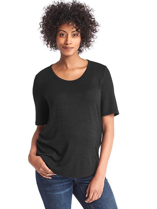 Gap Softspun Scoop Tee - True Black