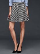 Gap Women Stripe Flare Skirt - True Black