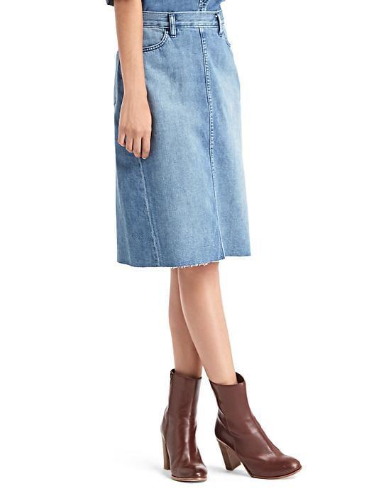 Gap Women 1969 Denim Midi Skirt - Dark Indigo